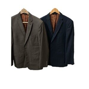 Lot Of 2 Jos A. Bank Joseph  Sport Coat Blazer Brown Navy Blue Slim Fit 41R